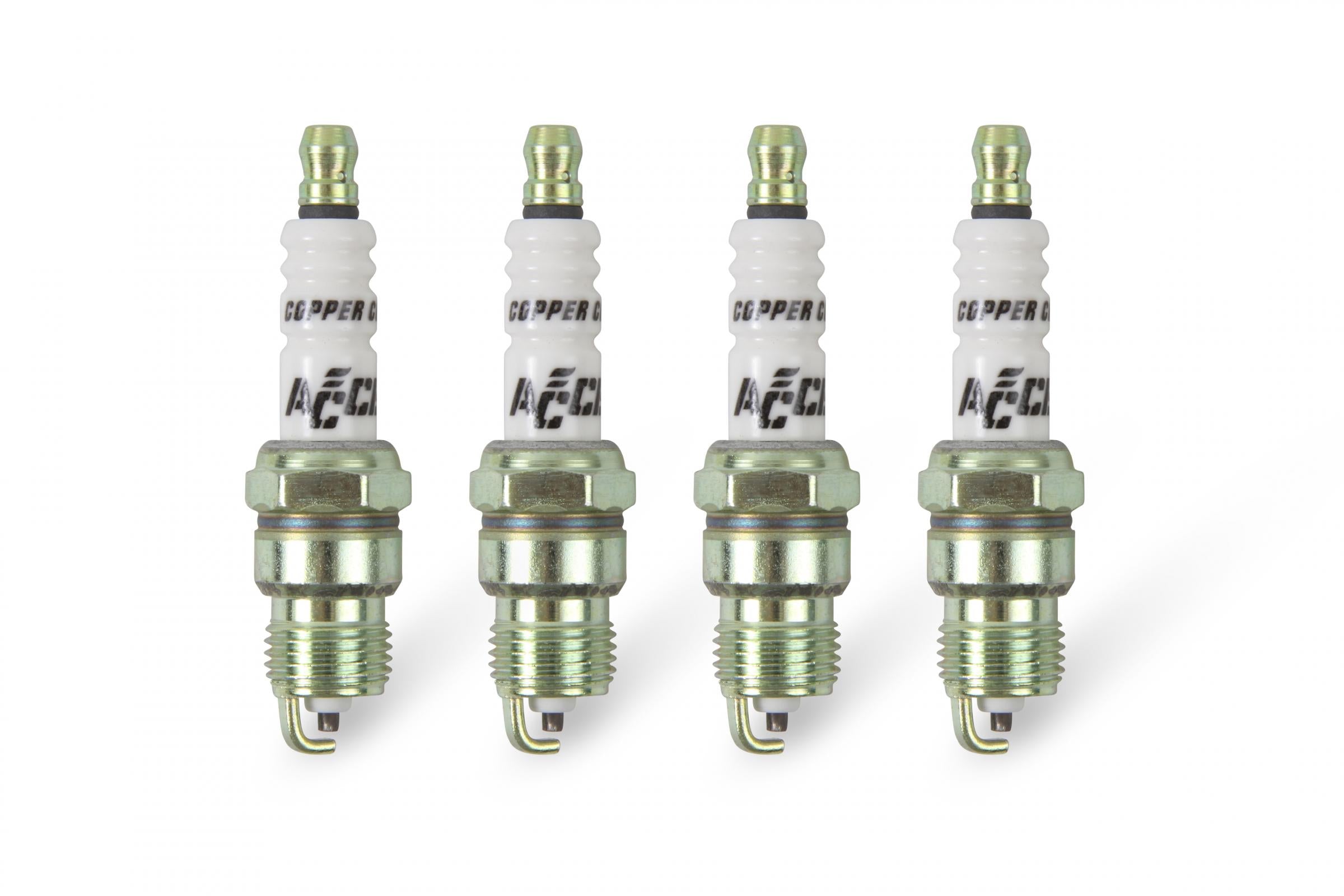 HP Copper Spark Plug Shorty 14MM Thread .460 In Reach Tapered Seat Non-Resistor 4 Pack ACCEL
