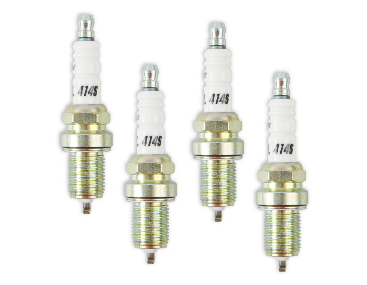 HP Copper Spark Plug Shorty 14MM Thread, .750 In Reach Heat Range 4 Gasket (Flat) Seat 4-Pack ACCEL