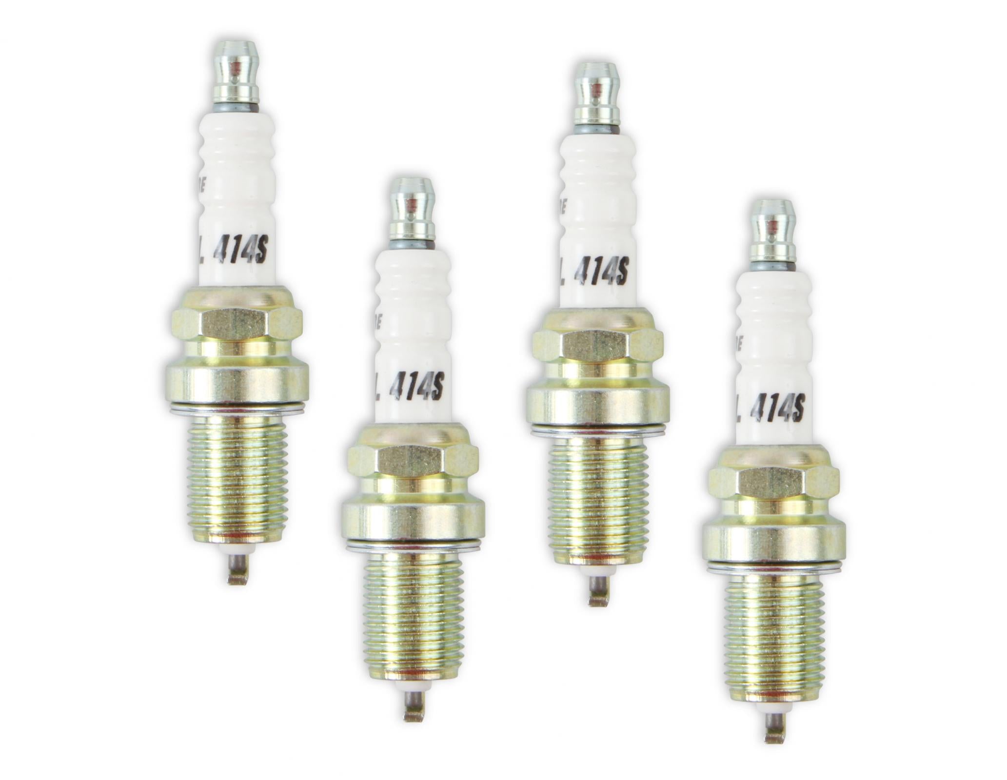 HP Copper Spark Plug Shorty 14MM Thread, .750 In Reach Heat Range 4 Gasket (Flat) Seat 4-Pack ACCEL