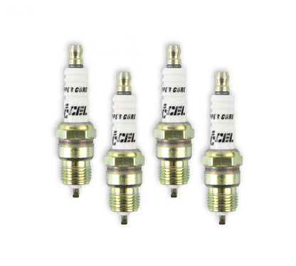 HP Copper Spark Plug Shorty 14MM Thread .460 In Reach Heat Range 6 Tapered Seat 4 Pack ACCEL