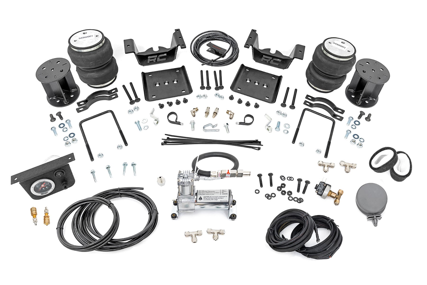 Air Spring Kit w/compressor 5 Inch Lift Kit Silverado/Sierra 1500 (07-18 & Classic) Rough Country