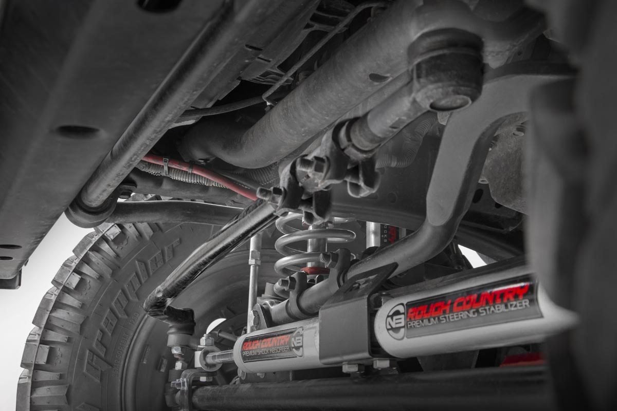 Jeep High Steer Drag Link & Track Bar Bracket Kit 07-18 Wrangler JK Rough Country