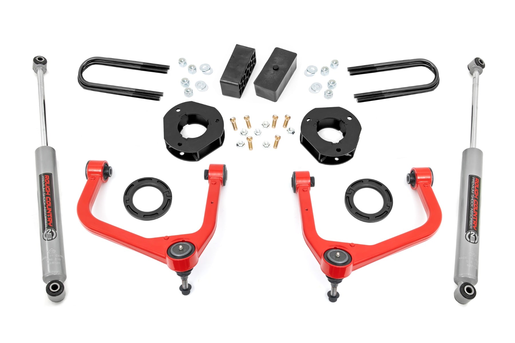 3.5 Inch Lift Kit Red GMC Sierra 1500 2WD/4WD (2025-2026) Rough Country