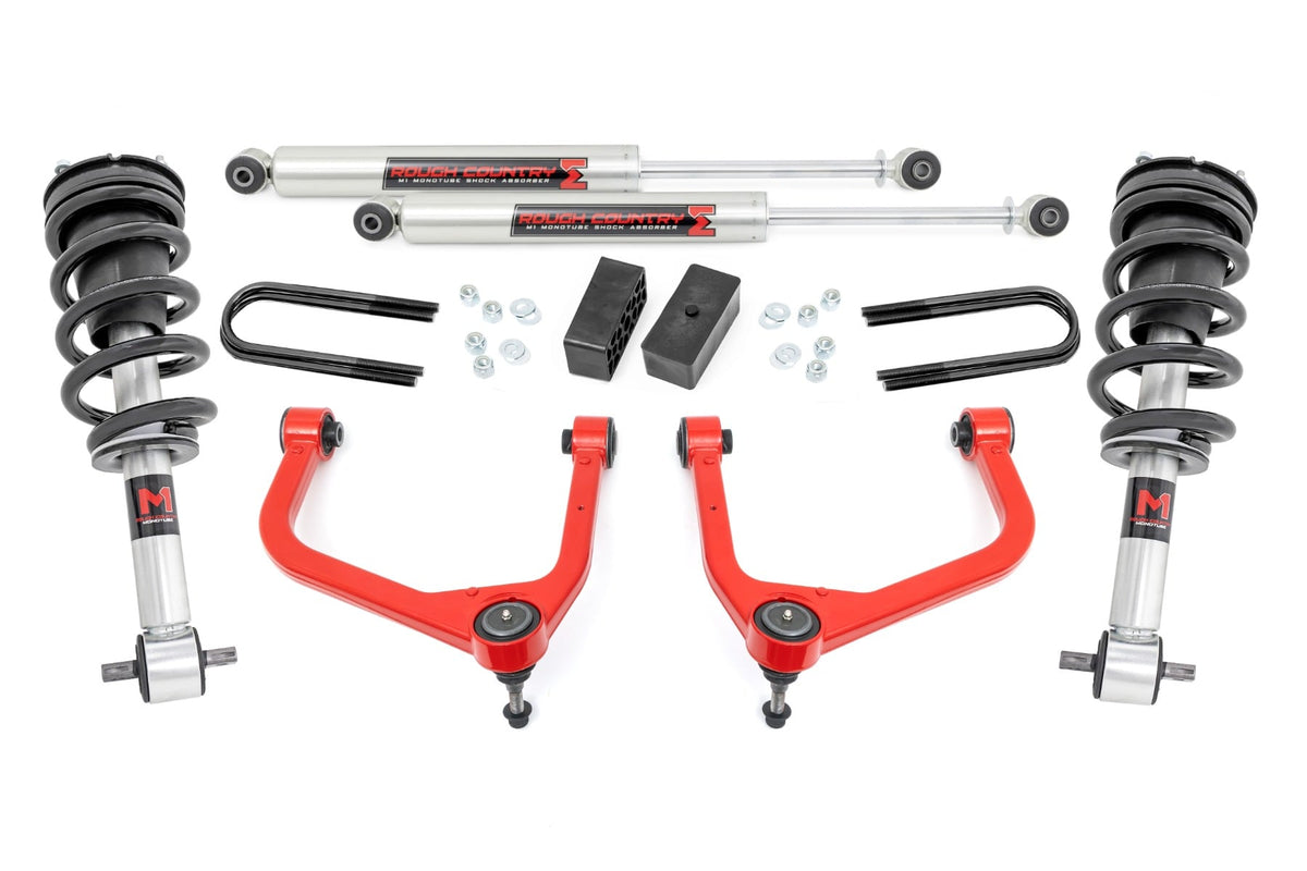3.5 Inch Lift Kit M1 Struts/M1 Red GMC Sierra 1500 2WD/4WD (2025-2026) Rough Country