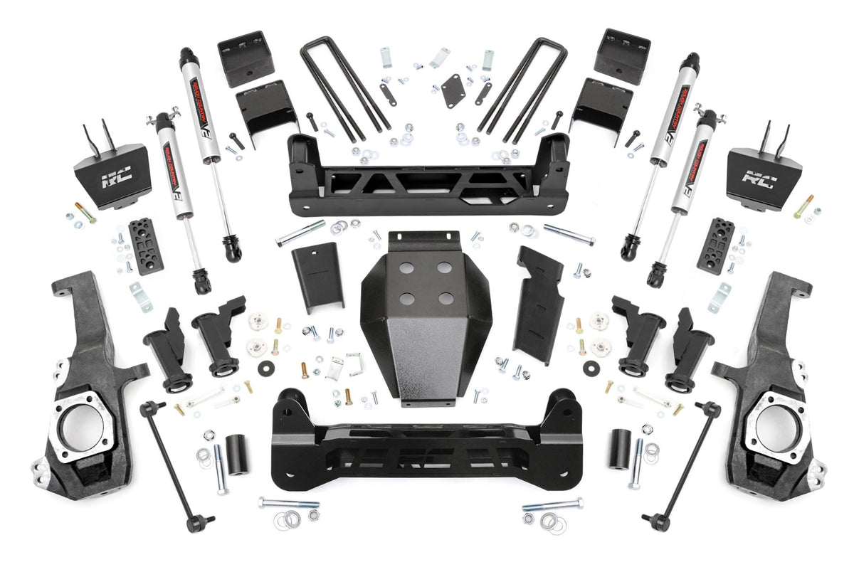 5 Inch Lift Kit Torsion Drop V2 w/ Overloads Silverado/Sierra 2500HD/3500HD (20-26) Rough Country