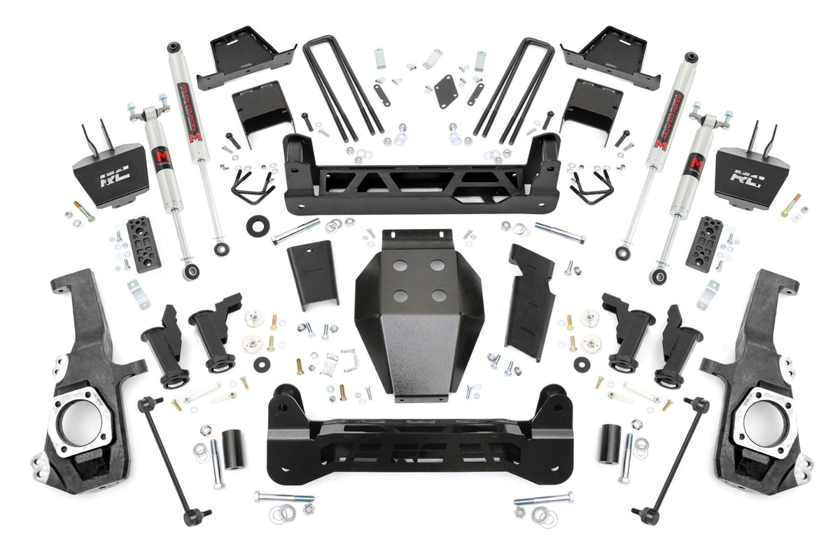 7 Inch Lift Kit Torsion Drop M1 w/ Overloads Silverado/Sierra 2500HD/3500HD (20-26) Rough Country