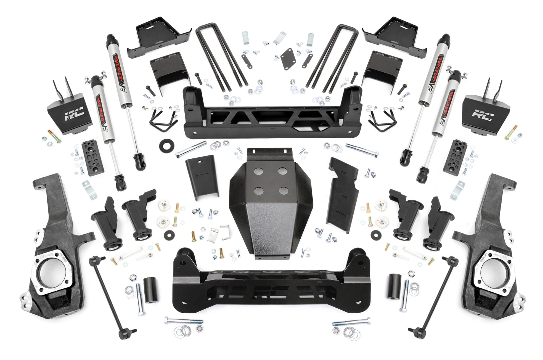 7 Inch Lift Kit Torsion Drop V2 w/ Overloads Silverado/Sierra 2500HD/3500HD (20-26) Rough Country