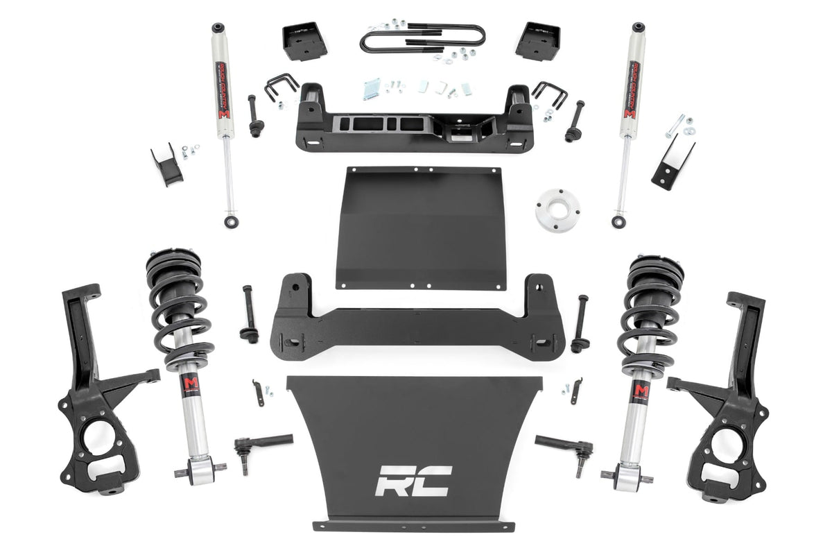 6 Inch Lift Kit Mono Leaf Rear M1 Struts/M1 Chevy Silverado 1500 2WD (25-26) Rough Country