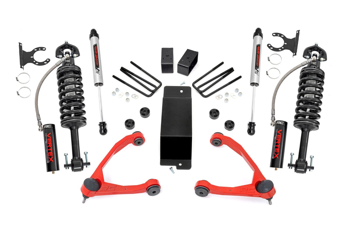 3.5 Inch Lift Kit Forged UCA Vertex/V2 Red Silverado/Sierra 1500 (07-16) Rough Country