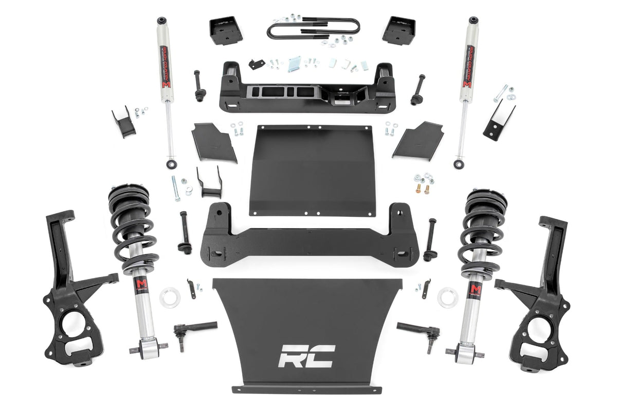 6 Inch Lift Kit Mono Leaf Rear M1 Struts/M1 GMC Sierra 1500 (25-26) Rough Country