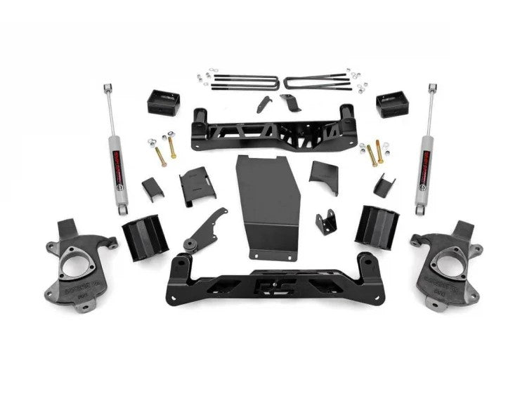 5 Inch Suspension Lift Kit w/N3 Shocks & Struts 14-18 Silverado/Sierra 1500 4WD Aluminum/Stamped Steel Rough Country