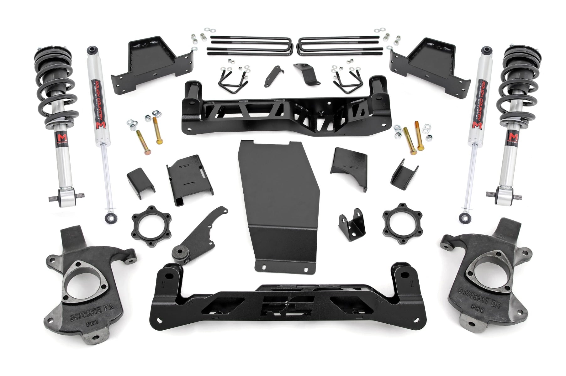 6 Inch Lift Kit Cast Steel M1 Struts/M1 Silverado/Sierra 1500 (14-18 & Classic) Rough Country