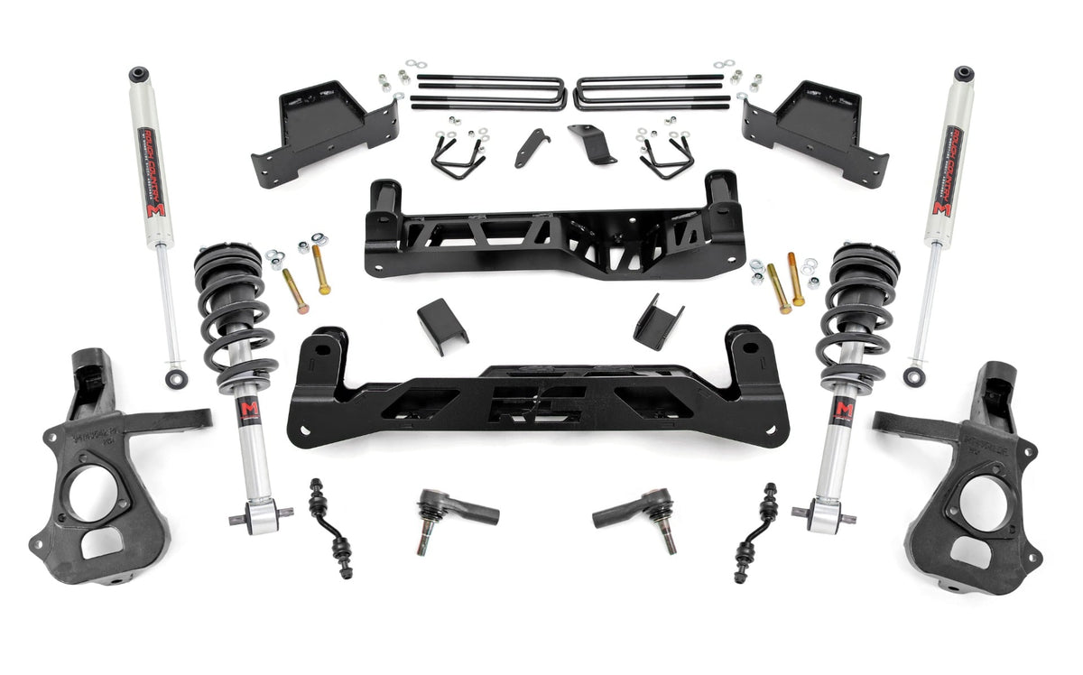 7 Inch Lift Kit Cast Steel M1 Struts/M1 Silverado/Sierra 1500 2WD (14-18 & Classic) Rough Country