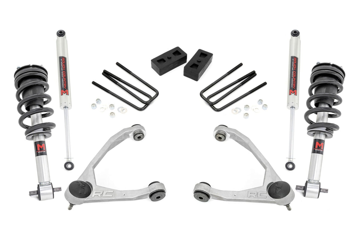 3.5 Inch Lift Kit Cast Steel M1 Strut Silverado/Sierra 1500 (07-13) Rough Country