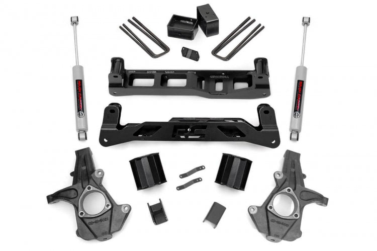 5 Inch Suspension Lift Kit w/N3 14-17 Silverado/Sierra 1500 2WD Cast Steel Rough Country