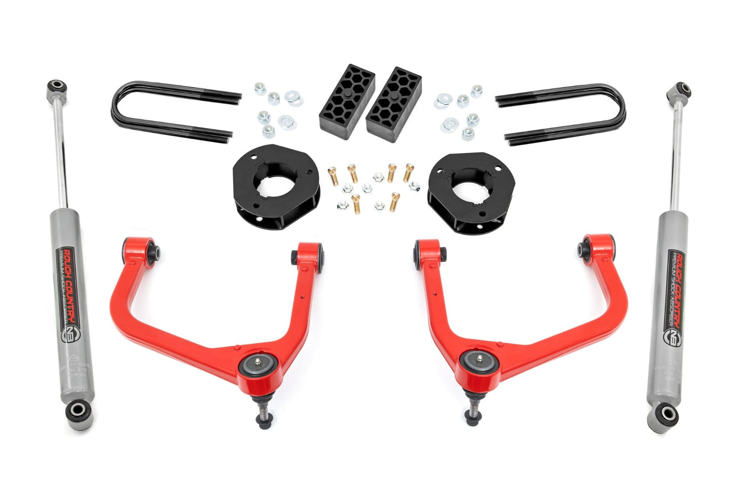 3.5 Inch Lift Kit Rear Mono Leaf Red Chevy Silverado 1500 2WD/4WD (2025-2026) Rough Country