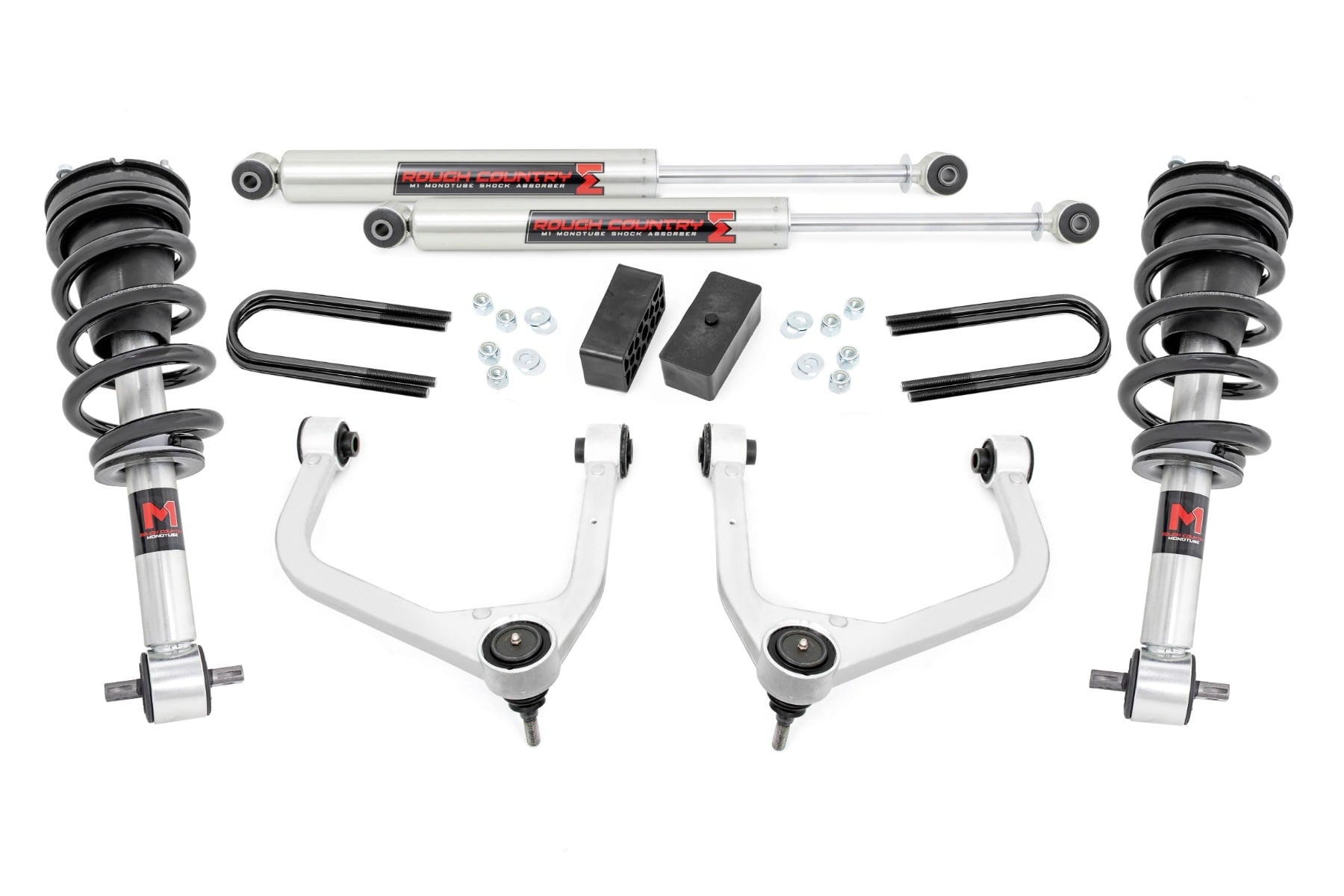 3.5 Inch Lift Kit Mono Leaf Rear M1 Struts/M1 GMC Sierra 1500 (25-26) Rough Country