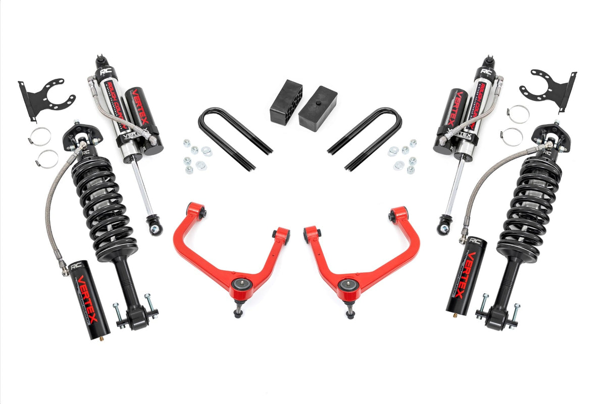 3.5 Inch Lift Kit Mono Leaf Rear Vertex Red GMC Sierra 1500 2WD/4WD (19-24) Rough Country