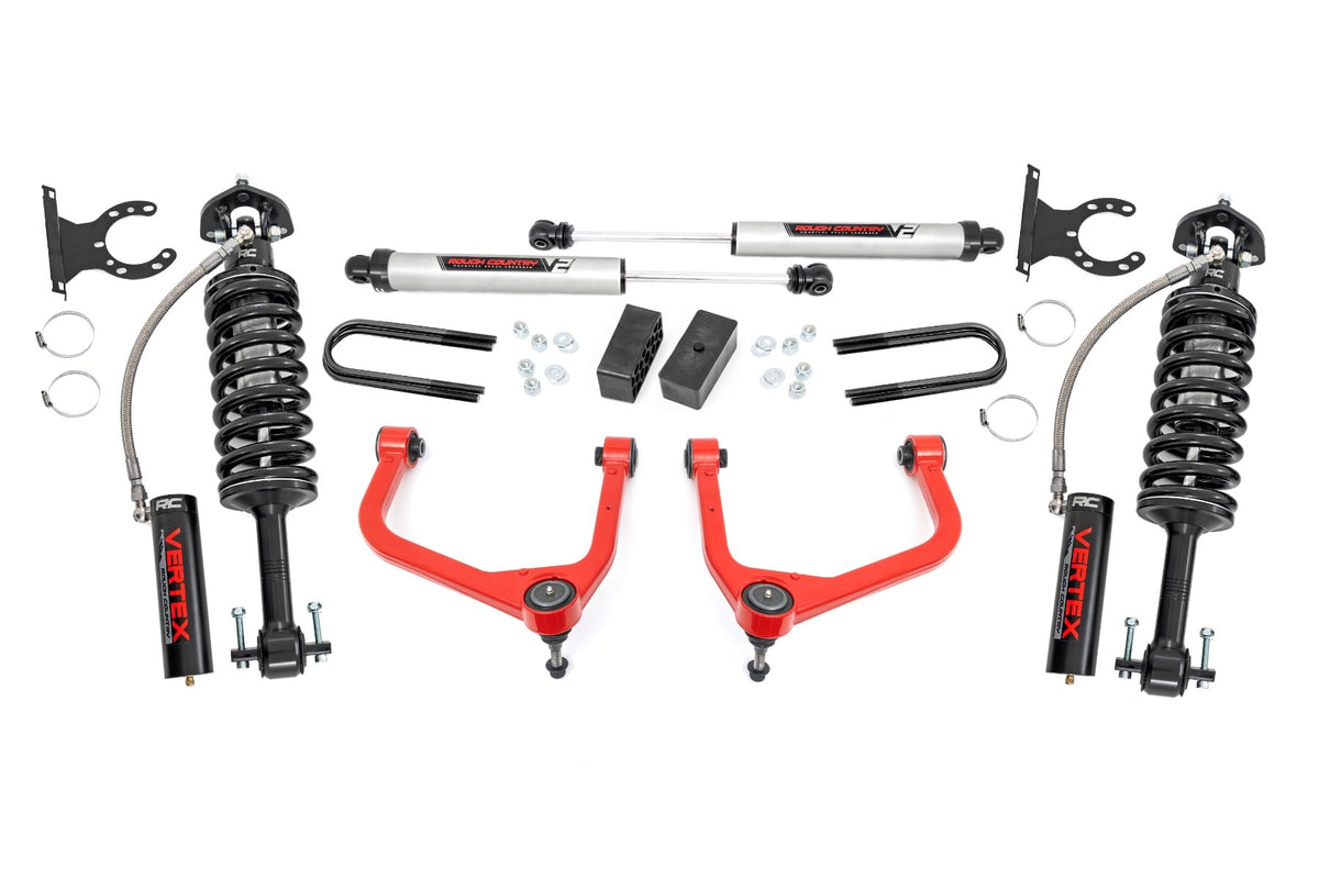 3.5 Inch Lift Kit Mono Leaf Rear Vertex/V2 Red GMC Sierra 1500 (25-26) Rough Country
