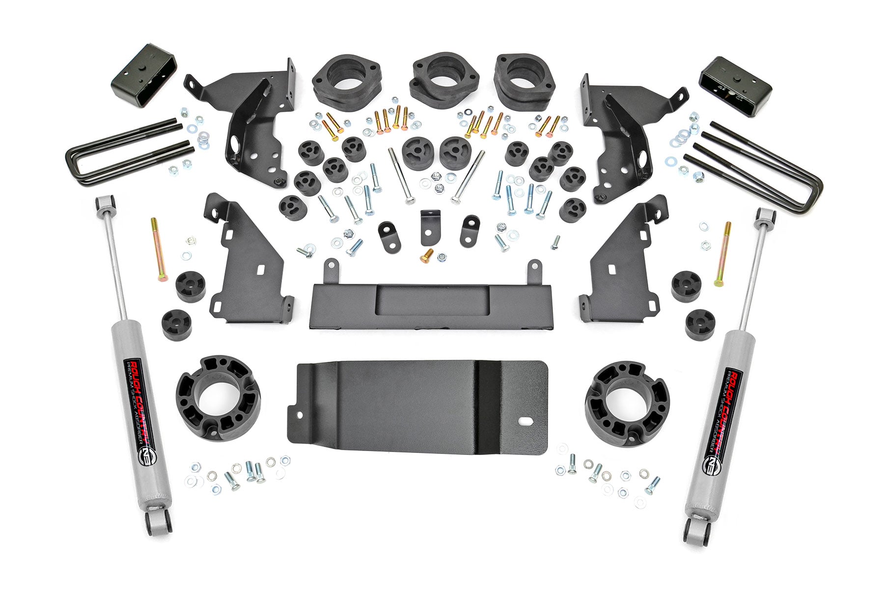 4.75 Inch Lift Kit Combo Stamped Steel Control Arms Silverado/Sierra 1500 4WD (14-15) Rough Country