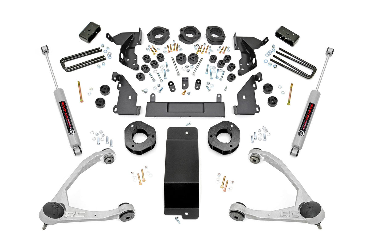 4.75 Inch Lift Kit Combo Cast Aluminum Control Arms Silverado/Sierra 1500 4WD (14-15) Rough Country