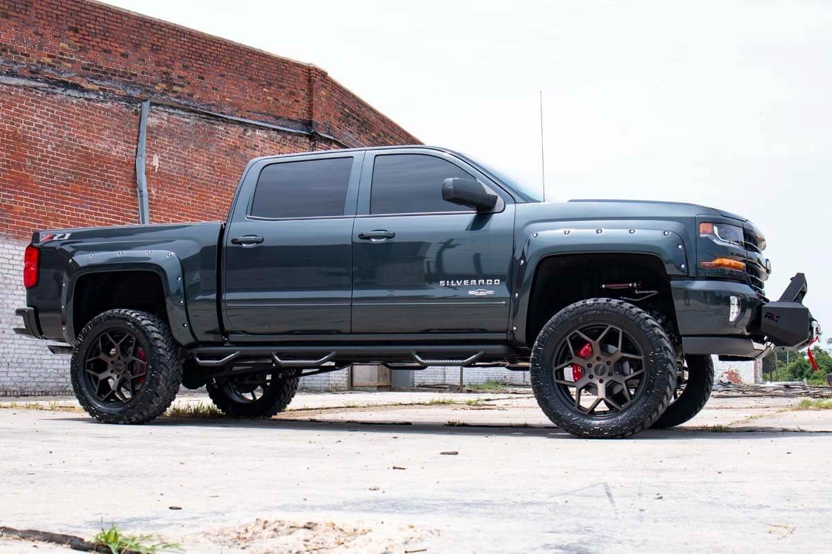 7 Inch Lift Kit Bracket Vertex/V2 Shks 14-16 Chevy/GMC 1500 Rough Country