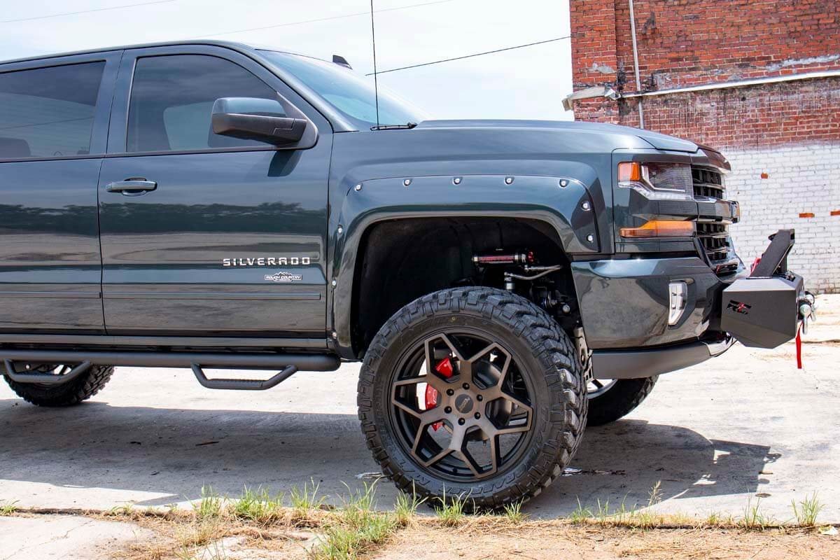 7 Inch Lift Kit Bracket Vertex/V2 Shks 14-16 Chevy/GMC 1500 Rough Country