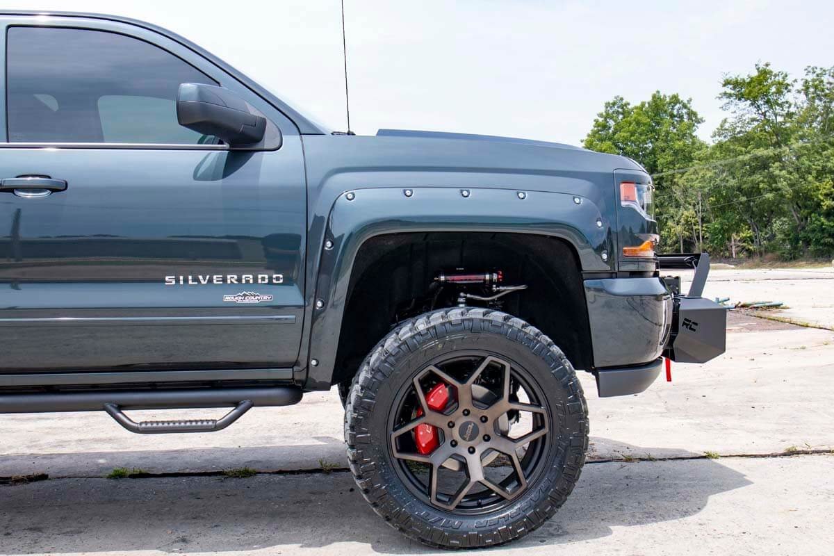7 Inch Lift Kit Bracket Vertex/V2 Shks 14-16 Chevy/GMC 1500 Rough Country