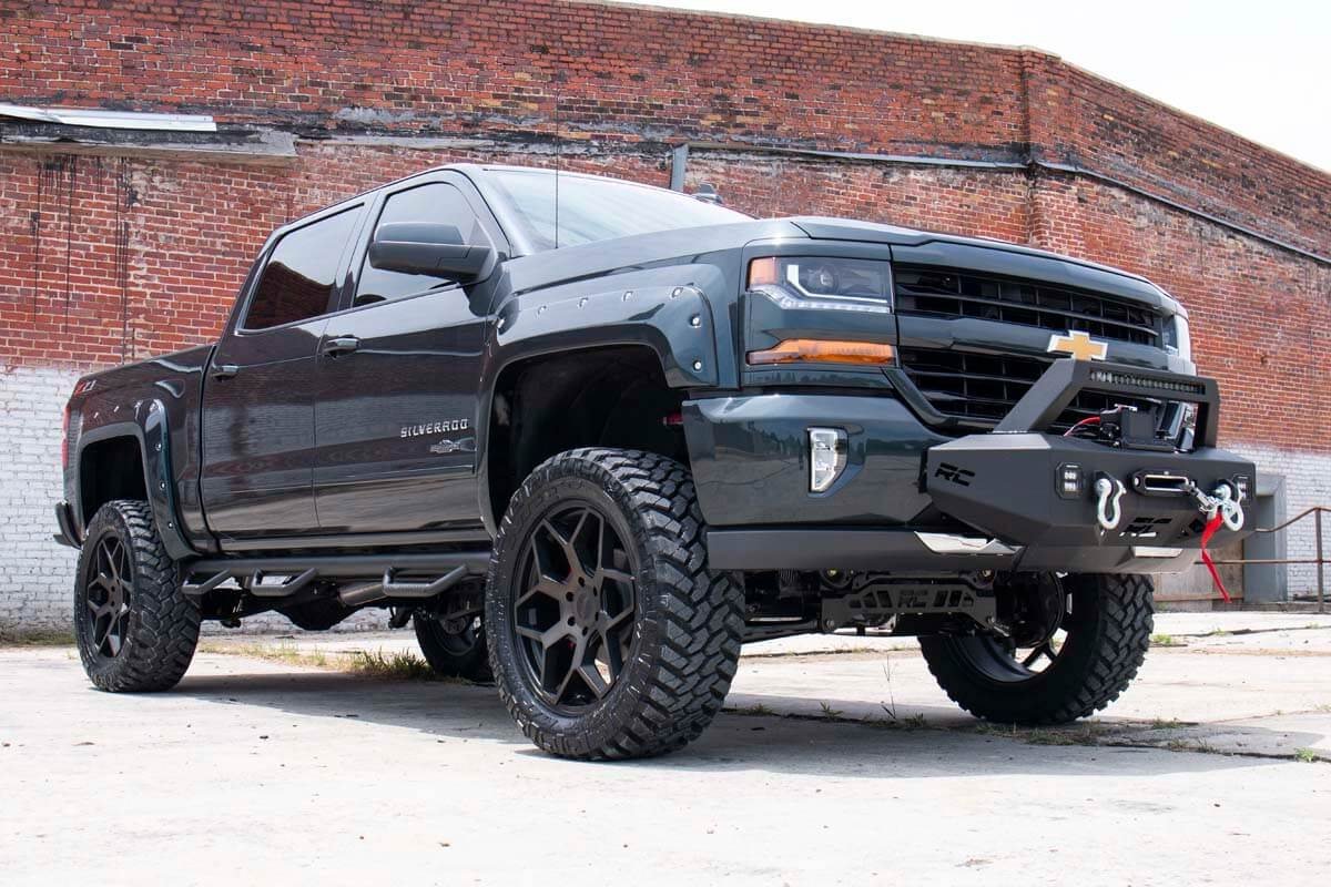 7 Inch Lift Kit Bracket Vertex/V2 Shks 14-16 Chevy/GMC 1500 Rough Country
