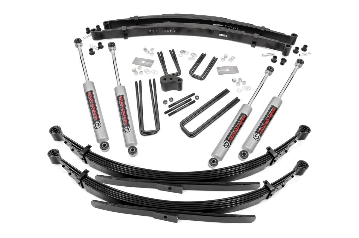 4 Inch Lift Kit Rear Springs Dana 44 Dodge W100 Truck/W200 Truck 4WD (1974-1977) Rough Country