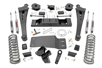 5.0 Inch Dodge Suspension Lift Kit Standard Rate Coil Springs Radius Arms 19-Up Ram 2500 4WD w/ AISIN Transmission Diesel Rough Country