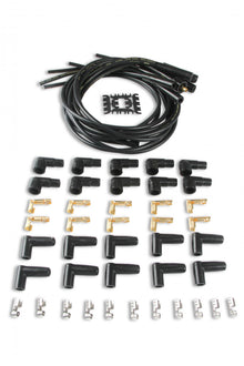 Spark Plug Wire Set- 8MM Black Wire With Black Straight Boots 4040K, Spark Plug Wires, Super Stock, Spiral Core, 8Mm, Black, Set ACCEL