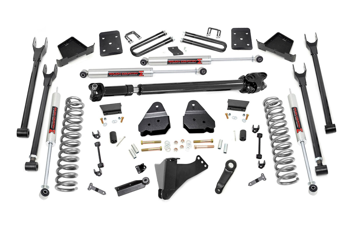 6 Inch Lift Kit Diesel 4-Link M1 w/ M1 Rear Shocks Ford F-250/F-350 Super Duty (17-22) Rough Country