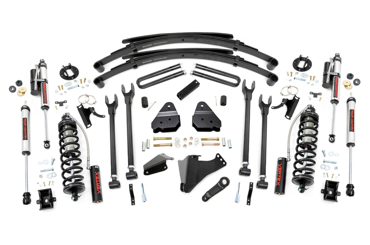 6 Inch Lift Kit Gas 4 Link RR Spring C/O Vertex Ford F-250/F-350 Super Duty (05-07) Rough Country