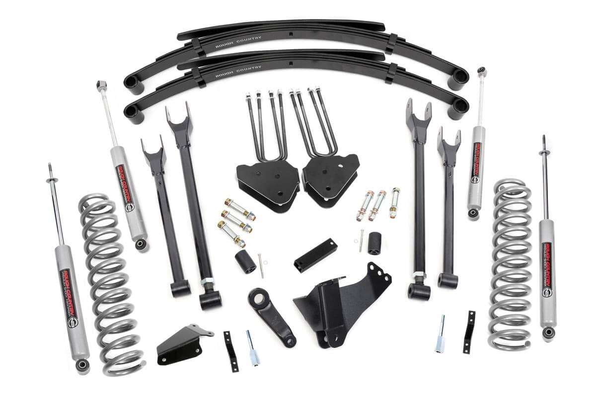 8 Inch Lift Kit 4 Link RR Springs Ford F-250/F-350 Super Duty (05-07) Rough Country