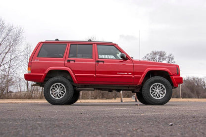Jeep Cherokee XJ 3 Inch Series II Suspension Lift Kit w/V2 Shocks Leaf Springs For 84-01 Jeep Cherokee XJ Rough Country