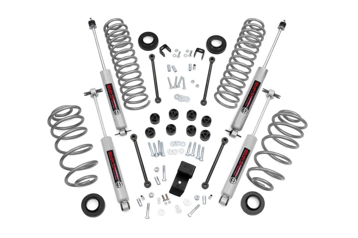 3.25 Inch Lift Kit 4 Cyl Jeep Wrangler TJ 4WD (1997-2002) Rough Country