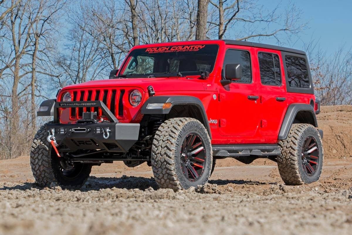 3.5 Inch Lift Kit Adj Lower FR D/S M1R Jeep Wrangler Unlimited 4WD (18-23) Rough Country