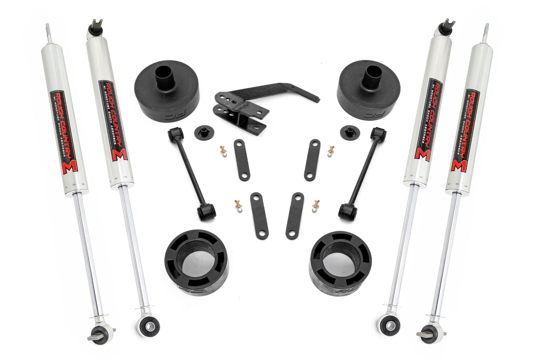 2.5 Inch Lift Kit Spacers M1 Jeep Wrangler JK/Wrangler Unlimited (07-18) Rough Country