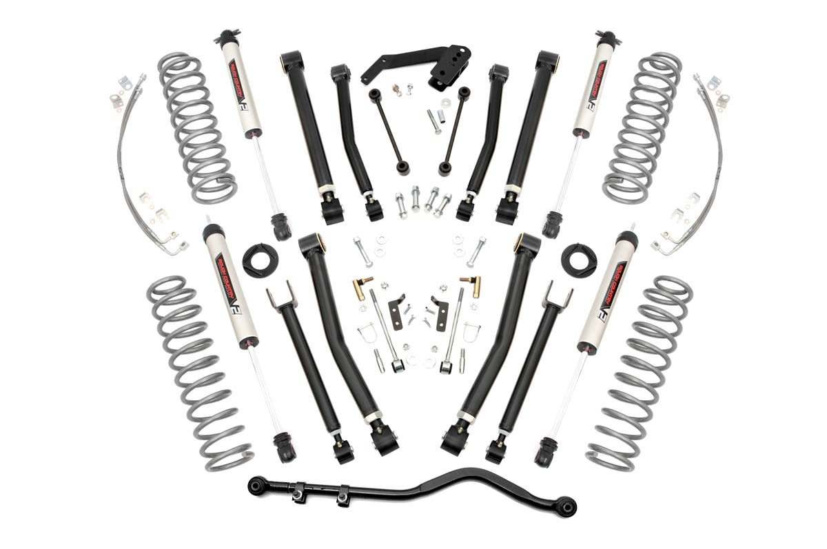4 Inch Jeep X-Series Suspension Lift Kit w/V2 Shocks 07-18 Wrangler JK Rough Country