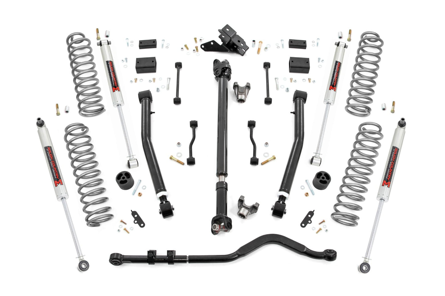 3.5 Inch Lift Kit Adj Lower FR D/S M1 Jeep Wrangler Unlimited Rubicon (18-23) Rough Country
