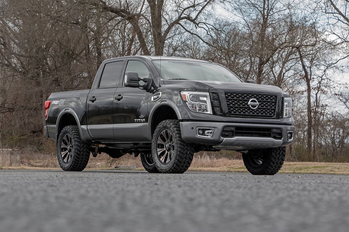 3 Inch Lift Kit Red Nissan Titan 2WD/4WD (2004-2024) Rough Country