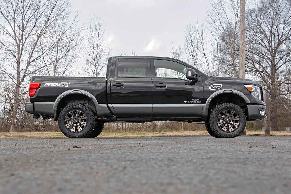 3 Inch Lift Kit N3 Shocks Red Nissan Titan 2WD/4WD (2004-2024) Rough Country