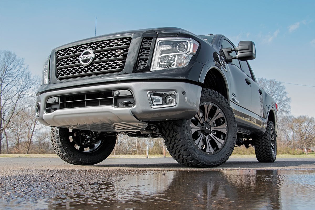3 Inch Lift Kit N3 Struts & Shocks Red Nissan Titan 2WD/4WD (2004-2024) Rough Country