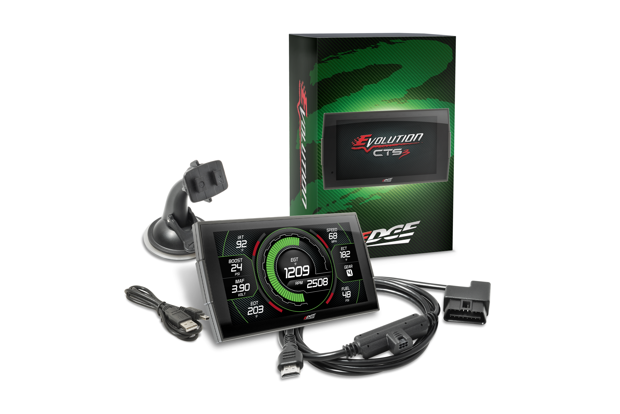 Evolution CTS3 for Cummins Up to +120 HP & +315 lb-ft torque 2003–2012 Dodge Ram Cummins 50-state legal tuner & touchscreen monitor Edge Products