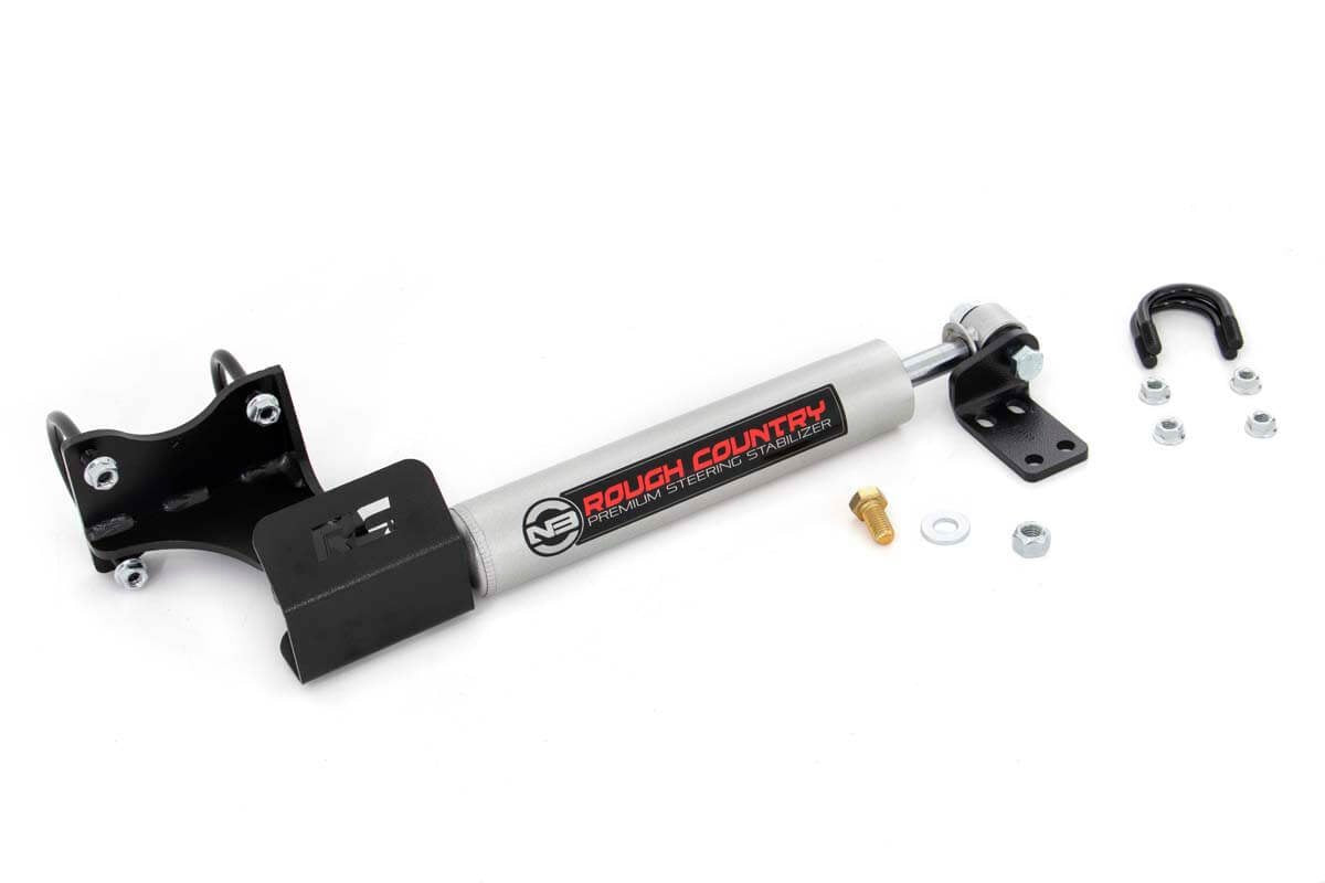 N3 Steering Stabilizer Axle Bracket 2-8 Inch Lift Jeep Wrangler JK (07-18) Rough Country
