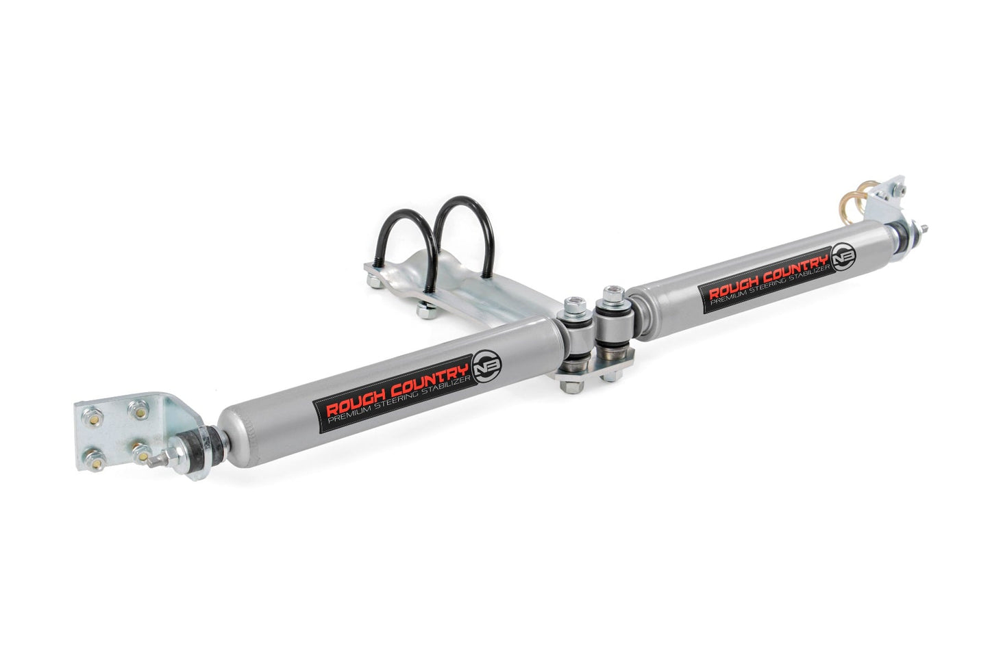 N3 Steering Stabilizer Dual 2-8 Inch Lift Ram 1500 4WD (1994-1999) Rough Country