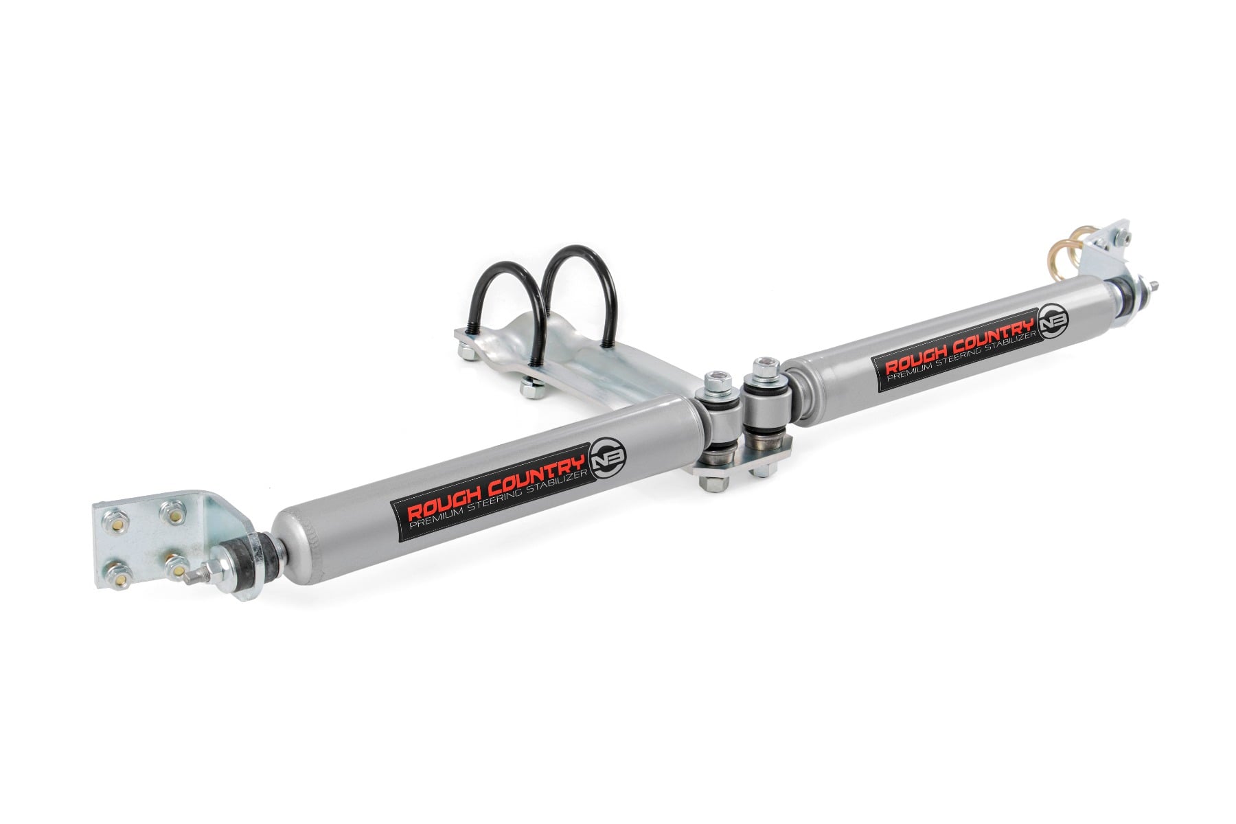 N3 Steering Stabilizer Dual 2-8 Inch Lift Ram 1500 4WD (1994-1999) Rough Country