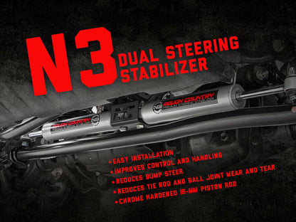 N3 Steering Stabilizer Dual Ford Bronco/F-100/F-150 4WD (1977-1979) Rough Country