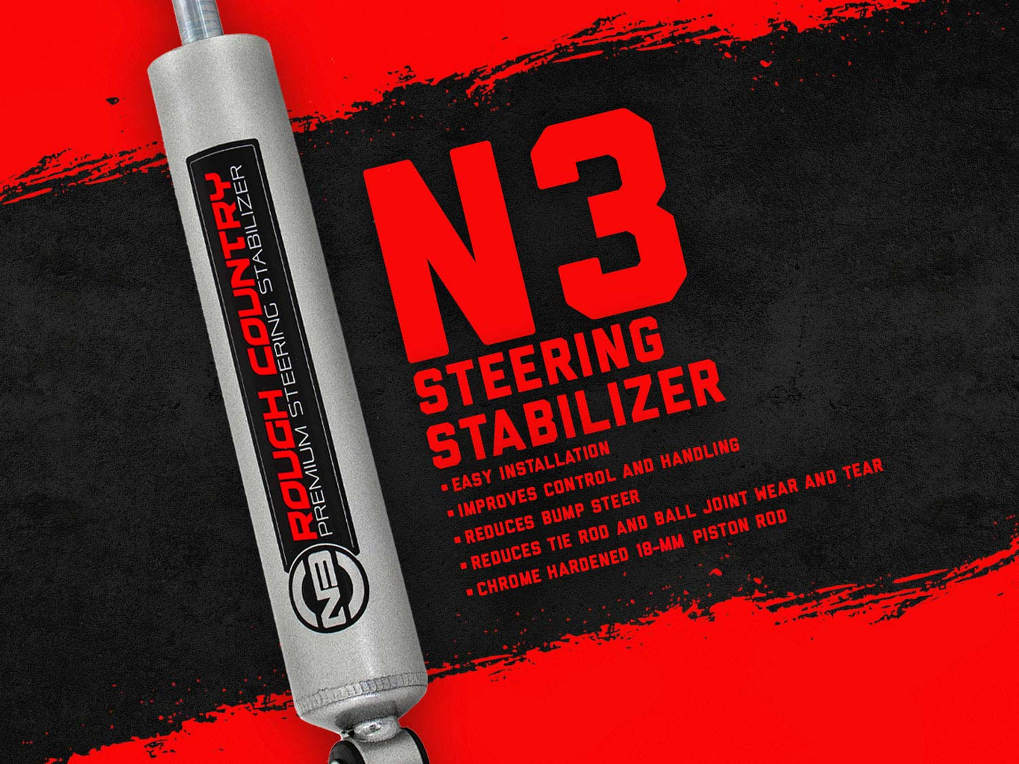 N3 Steering Stabilizer 0-5 Inch Lift Ford F-150 4WD (1997-2003) Rough Country